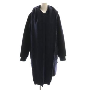 2WAYコート ウール 38 ネイビー