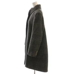 NINA RICCI ステンカラーコート グレンチェック アウター 34 ダークグレー /DF GY57