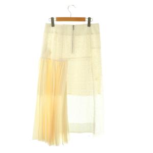 sacai 21SS Embroidery Lace Skirt プリーツスカート ロング フレア 2 白 アイボリー