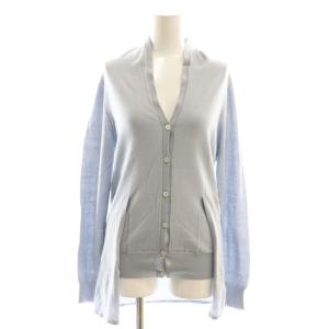 12SS カーディガン ニット Vネック XS サックスブルー /DF GY57
