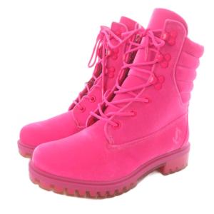 JIMMY CHOO ×Timberland ショートブーツ 24.5cm ピンク