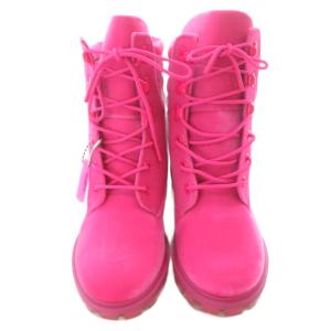 JIMMY CHOO ×Timberland ショートブーツ 24.5cm ピンク