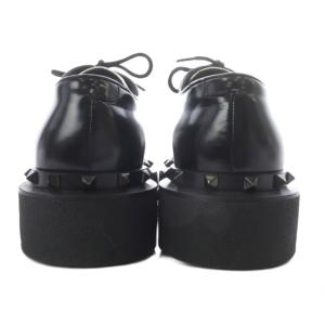 VALENTINO GARAVANI ロックスタッズ プラットフォーム ダービー シューズ 39 ブラック