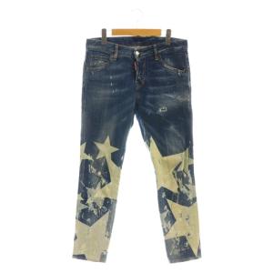 デニムパンツ ジーンズ スリム 38 ブルー /DF GY57