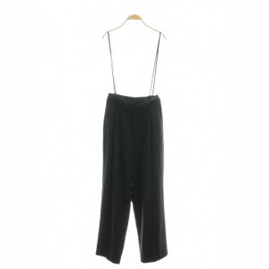 サスペンダーツイルパン テーパード タック 40 黒 ブラック /AT OS GY57