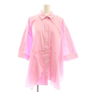 五分袖シャツ 38 ピンク