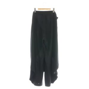 STELLA McCARTNEY レイヤードパンツ ストレート シルク 38 黒 ブラック /AT OS GY57