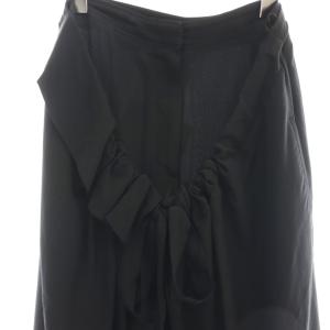 STELLA McCARTNEY レイヤードパンツ ストレート シルク 38 黒 ブラック /AT OS GY57