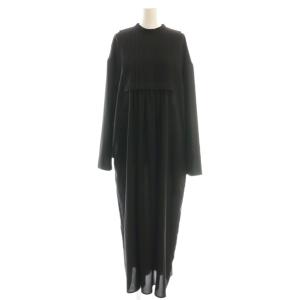 23SS PIN-TACK DRESS ワンピース ロング 38 ブラック /DF GY57