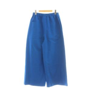 ENFOLD 23年 ワイドパンツ コットン 36 青 ブルー /AT OS GY57