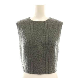 alice + olivia セットアップ ニットベスト ミニスカート フレア 2 0 グレー /DF GY57