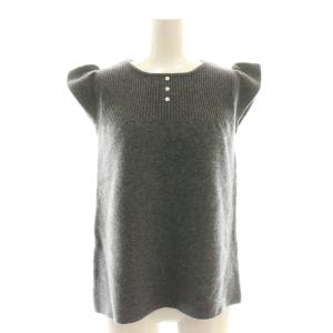 ニット セーター フレンチスリーブ カシミヤ混 グレー /DO GY57
