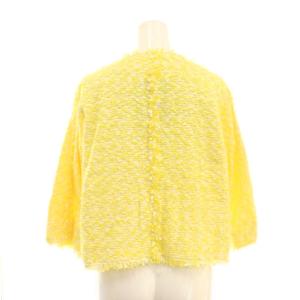 Drawer ノーカラージャケット ツイードジャケット 36 イエロー /DF GY57