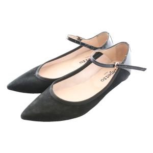 クレメンス CLEMENCE パンプス スエード 37.5 黒 ブラック VX1649 /SS OS GY57