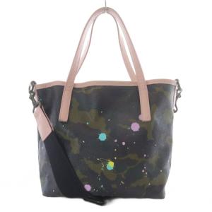 ハンドバッグ ショルダーバッグ 2way 斜め掛け カモ柄 カーキ /YO1 GY57