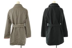 TO BE CHIC リバーシブルコート スプリングコート ステンカラー 42 ブラック ライトグレージュ /ES GY57