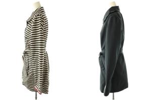 TO BE CHIC リバーシブルコート スプリングコート ステンカラー 42 ブラック ライトグレージュ /ES GY57