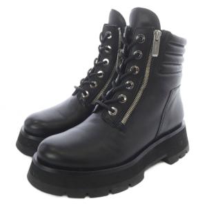 3.1 phillip lim 22AW kate ラグソール ダブルジップ サイドジップブーツ レザー ショート 38.5 黒 ブラック