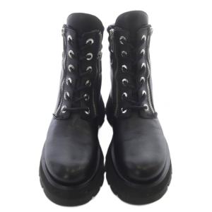 3.1 phillip lim 22AW kate ラグソール ダブルジップ サイドジップブーツ レザー ショート 38.5 黒 ブラック