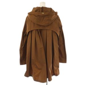 HERNO タフタ Aラインコート 42 ブラウン