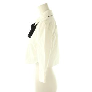 VALENTINO シルクボウタイシャツ 38 ホワイト ブラック