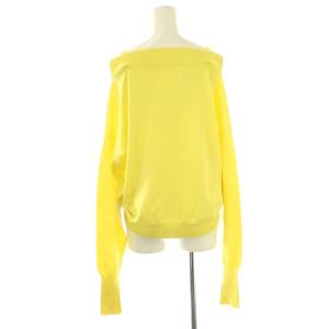 Maison Margiela ニット カットソー Vネック 長袖 XS イエロー /HK GY57