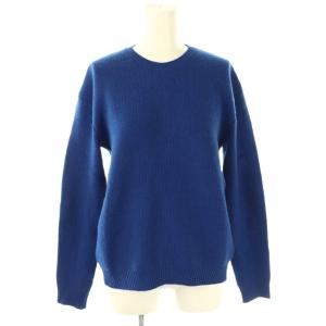 ニット セーター ビジュー装飾 ウール ブルー 青 /CX GY57