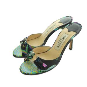 ミュール ピンヒール 総柄 35.5 22.5cm マルチカラー /MI GY57