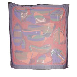 シルクジャージー カレ90 THALASSA スカーフ パープル