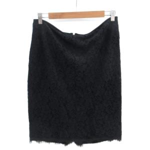 レースタイトスカート ミモレ丈 14 XL 大きいサイズ 黒 ブラック /SM40 GY58
