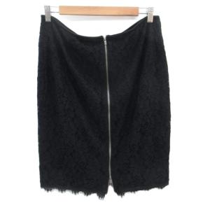 DIANE von FURSTENBERG レースタイトスカート ミモレ丈 14 XL 大きいサイズ 黒 ブラック /SM40 GY58
