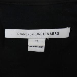 DIANE von FURSTENBERG レースタイトスカート ミモレ丈 14 XL 大きいサイズ 黒 ブラック /SM40 GY58