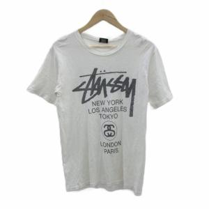 Tシャツ カットソー S 白 ホワイト ワールドツアー ロゴプリント /MA6 GY58