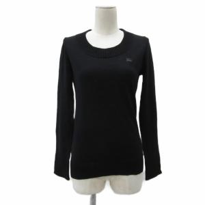 ニット 長袖セーター 38 M 黒 ブラック クルーネック /YS7 GY58