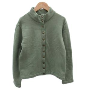 スウェットカーディガン ミドル丈 1 カーキ 裏起毛 /SM7 GY61