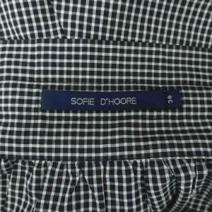 SOFIE D'HOORE フレアスカート ロング丈 36 S 黒 ブラック オフホワイト ギンガムチェック /HO53 GY61