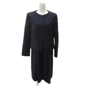 セットアップ フォーマル セレモニースーツ ノーカラージャケット ミドル丈 ワンピース ミモレ丈 七分袖