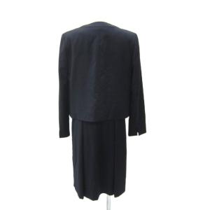 自由区 セットアップ フォーマル セレモニースーツ ノーカラージャケット ミドル丈 ワンピース ミモレ丈 七分袖