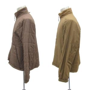 Columbia 中綿ジャケット ブルゾンジャケット リバーシブル ミドル丈 スタンドカラー ジップアップ L 茶 ブラウン