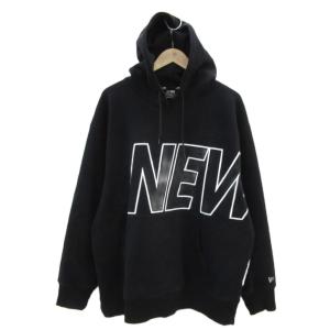 パーカー プルオーバー 大きいサイズ 3L 黒 ブラック ロゴプリント ミドル丈 /YS35 GY61