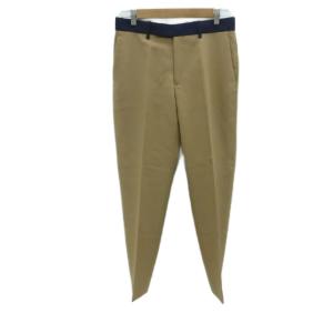 ウールプレスパンツ テーパードパンツ ロング丈 40 L ブラウン 6514-236-0837 /HO38