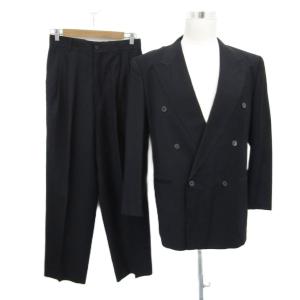 スーツ セットアップ 上下 テーラードジャケット ミドル丈 ダブルボタン 総裏地 スラックスパンツ ロング丈