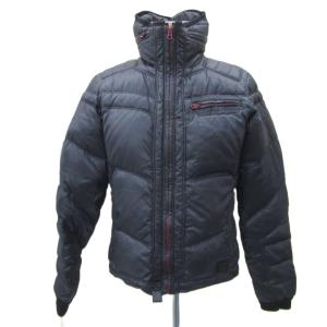 ダウンジャケット L 黒 ブラック スタンドカラー フード付き 2way ミドル丈 /YS7 GY61