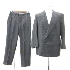 スーツ セットアップ 上下 テーラードジャケット ダブルボタン 総裏地 ミドル丈 スラックスパンツ ロング丈