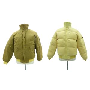 SKIWEAR アシックス製 ヴィンテージ ダウンジャケット ミドル丈 リバーシブル 90-4 カーキ