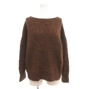 NAVY ニット セーター F アルパカ混 ウール 長袖 茶 ブラウン /AE GY53