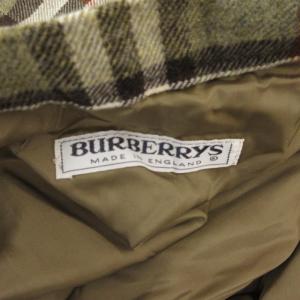burberrys ヴィンテージ プリーツスカート ノバチェック ウール カーキ