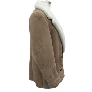 CANTERBURY ムートンコート ロング丈 ダブルボタン オープンカラー 14 ベージュ /SM30