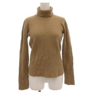 タートルネックニット セーター カシミア混 L 長袖 茶 ブラウン /GV GY53