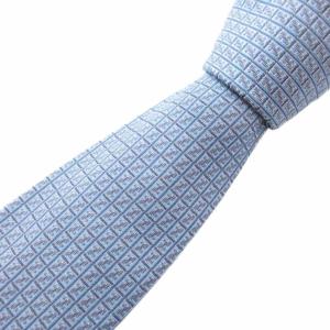 ネクタイ ビジネス 絹 シルク F柄 モノグラム柄 青 ブルー /GV GY53